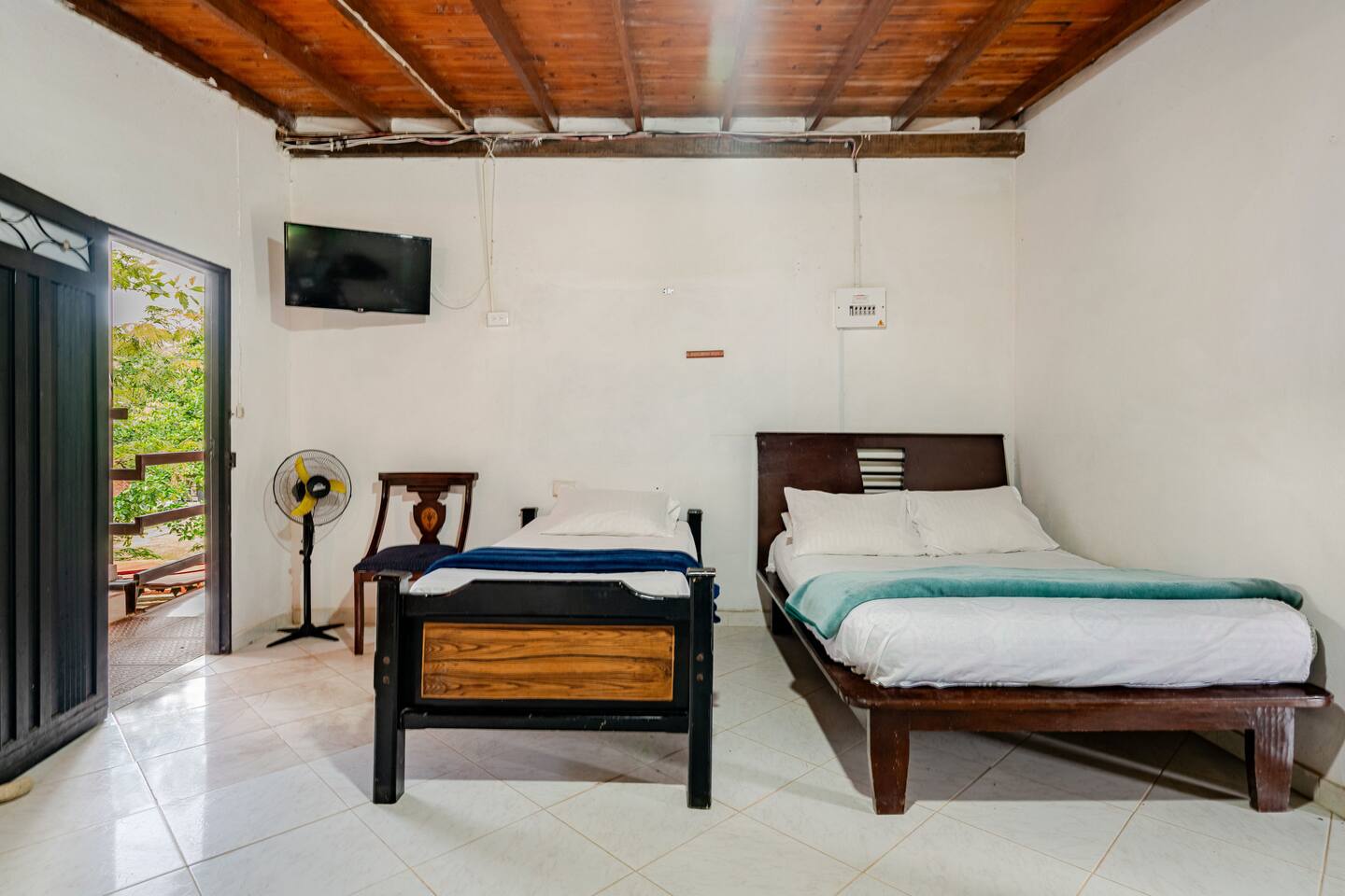 Zona interior de la cabaña